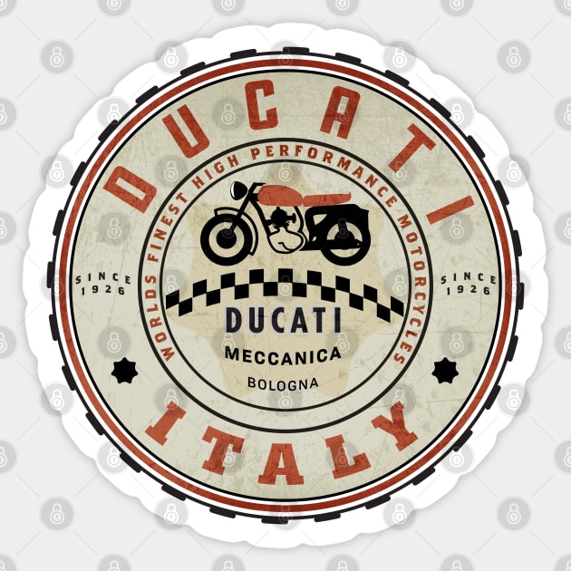 Ducati motorcycles Italy Sticker by Midcenturydave